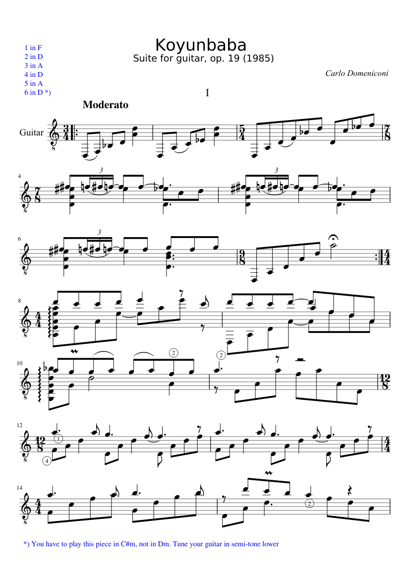 Partitura Koyunbaba