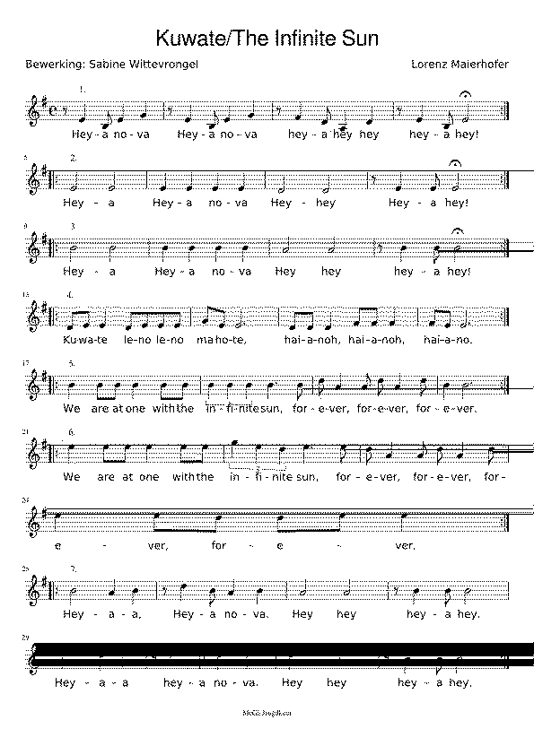 Partitura Kuwate