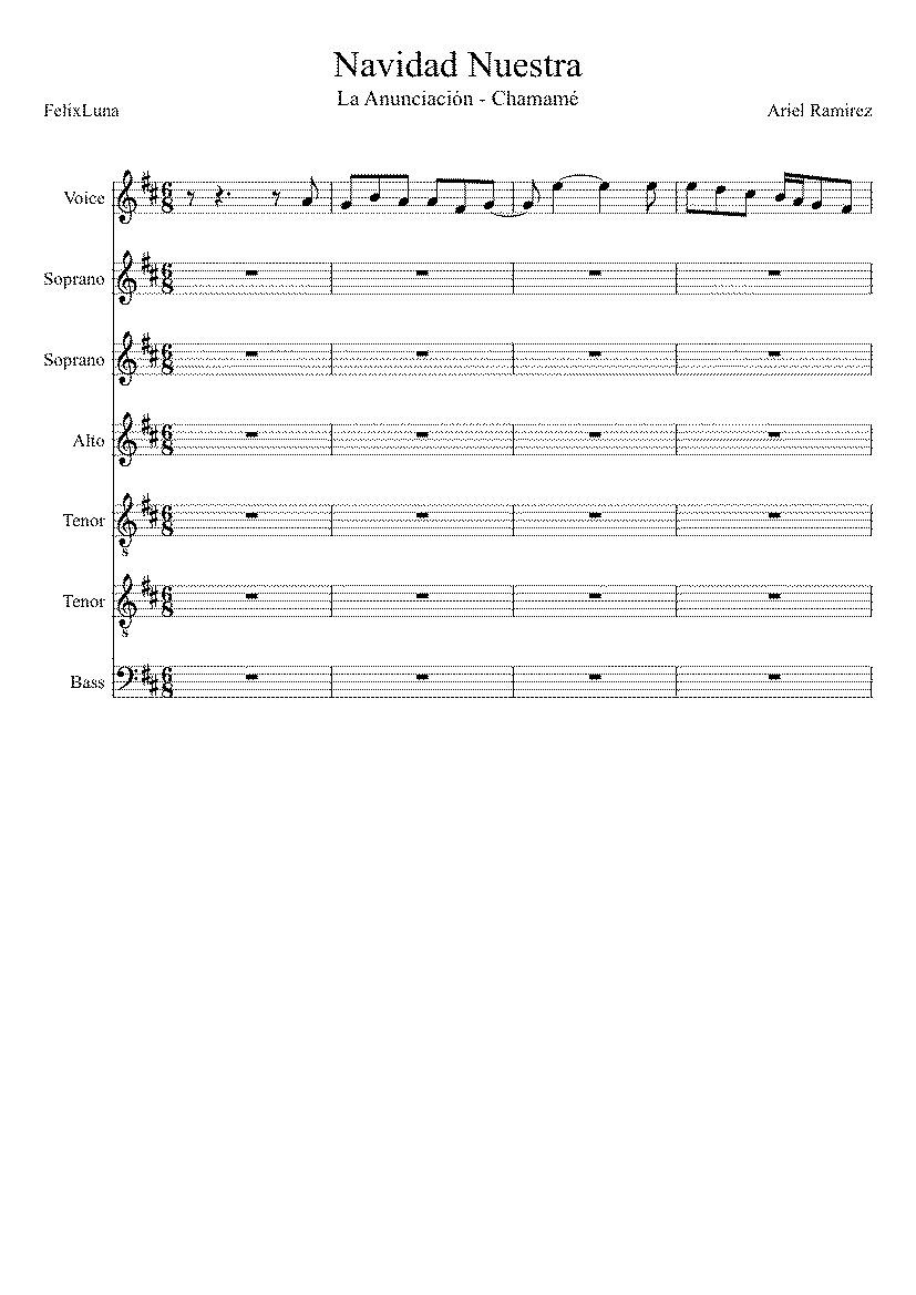 Partitura La Anunciacion Ariel Ramirez