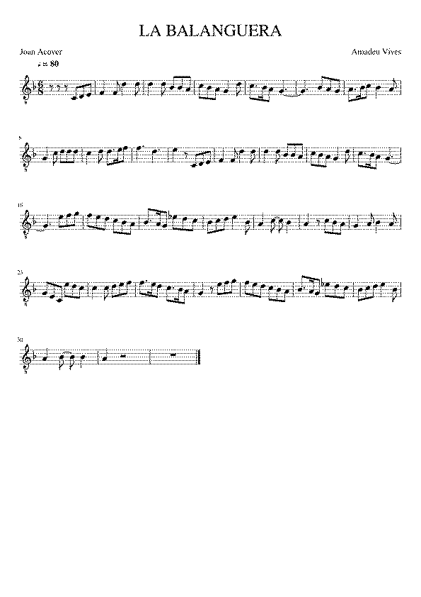 Partitura La Balanguera