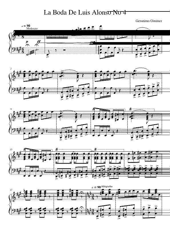 Partitura La Boda de Luis Alonso