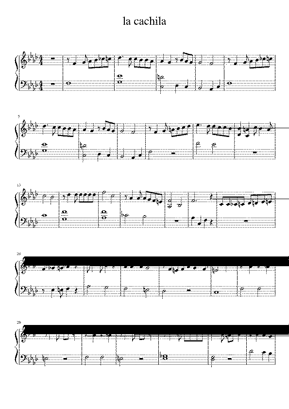 Partitura La Cachila