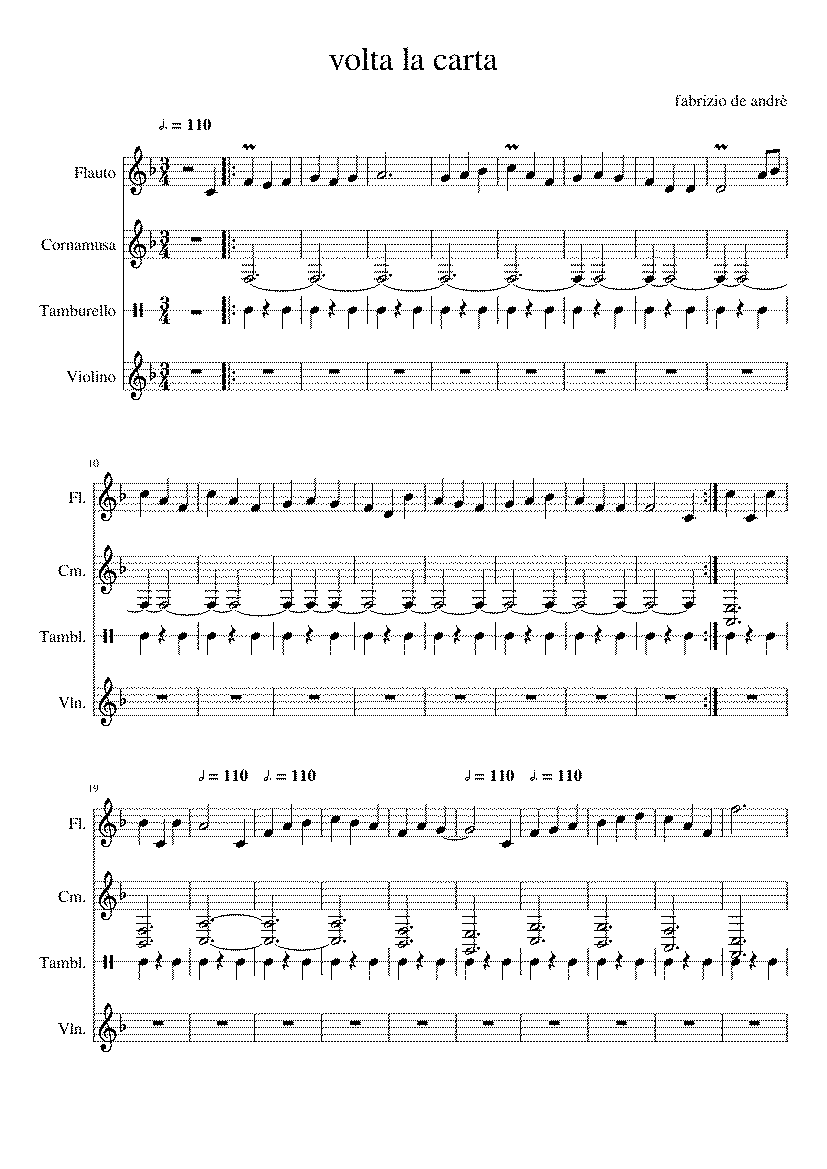 Partitura La Carta