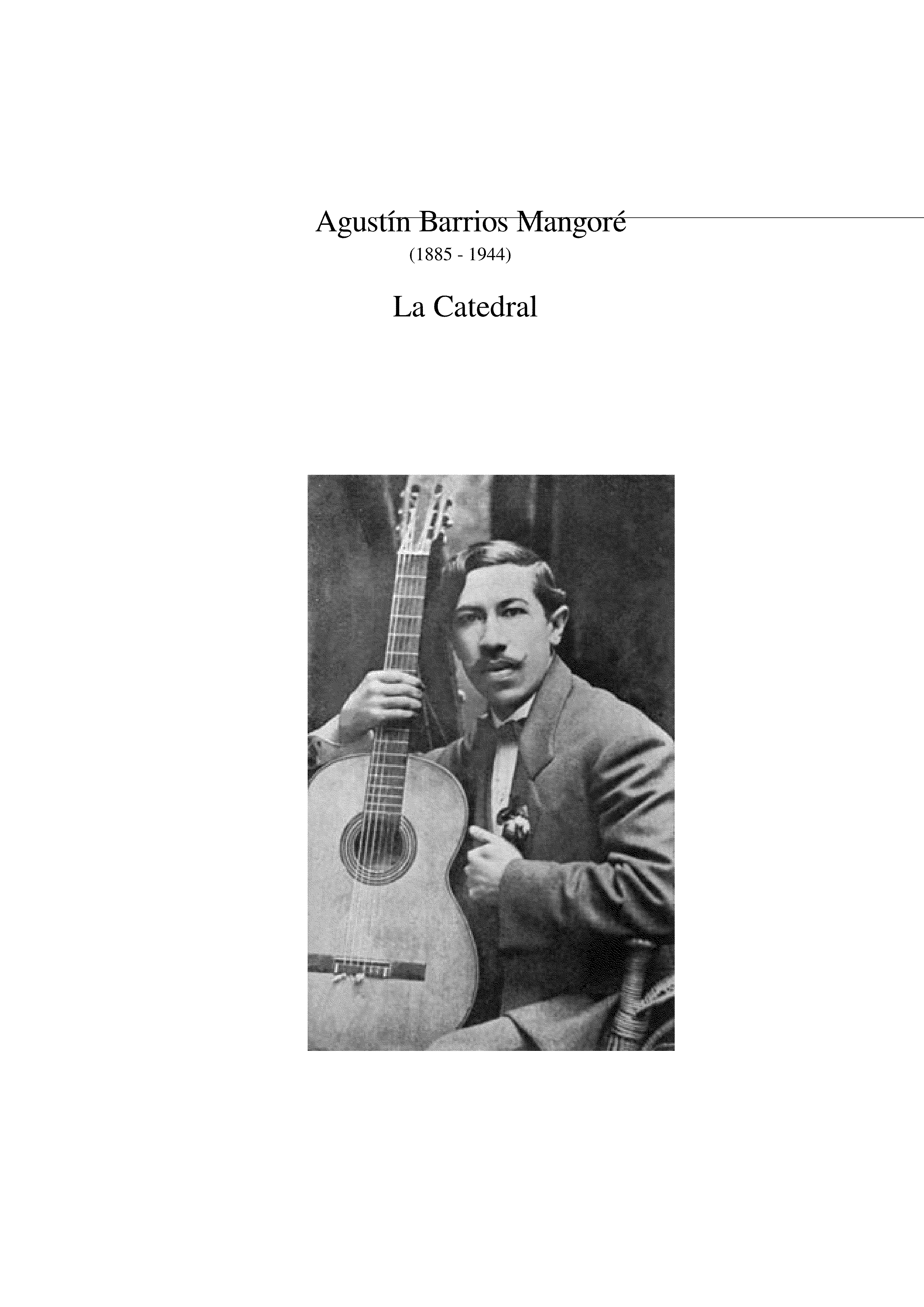 Partitura La Catedral Barrios