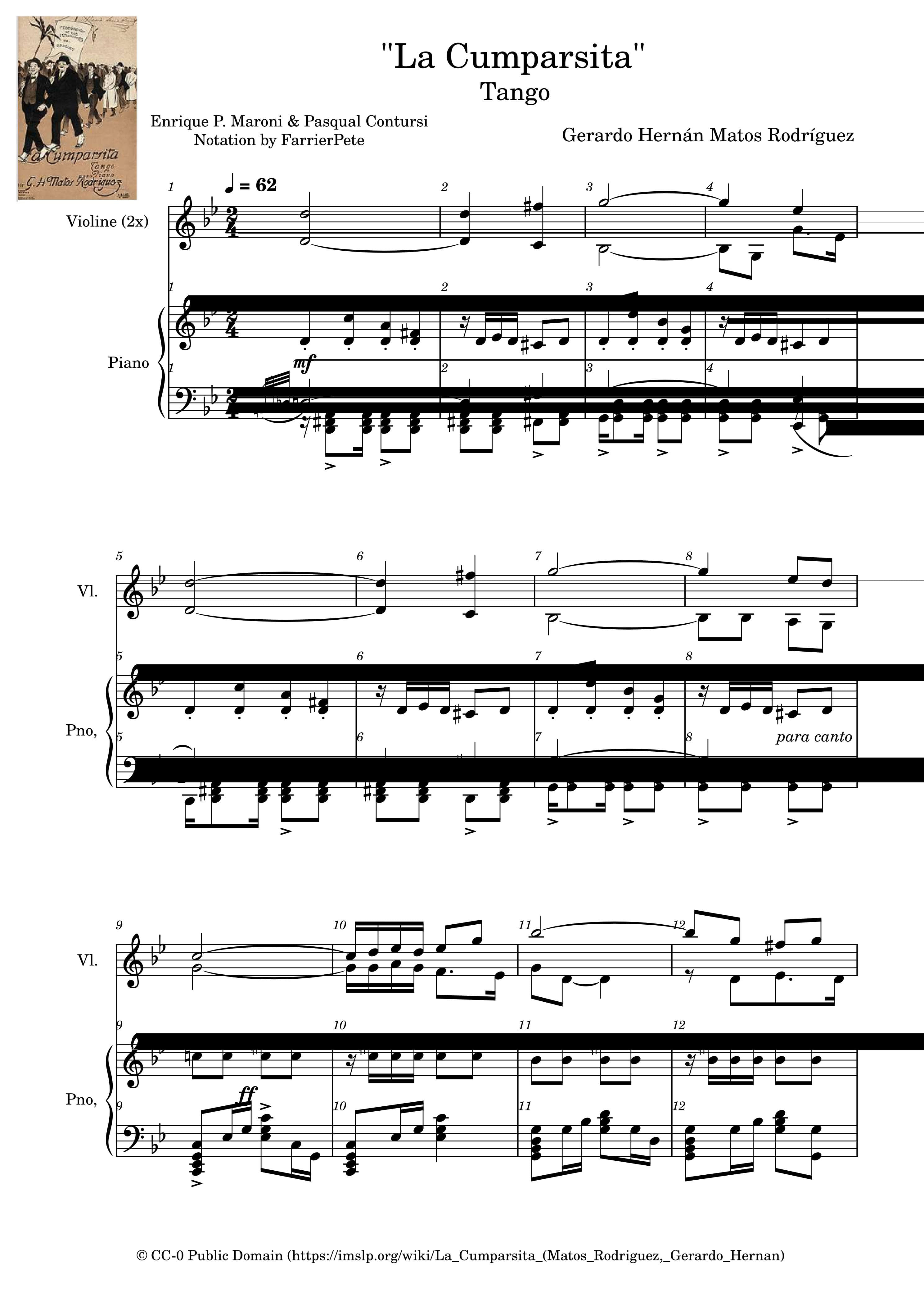 Partitura La Entrada
