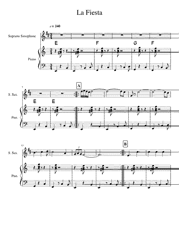 Partitura La Fiesta Chick Corea
