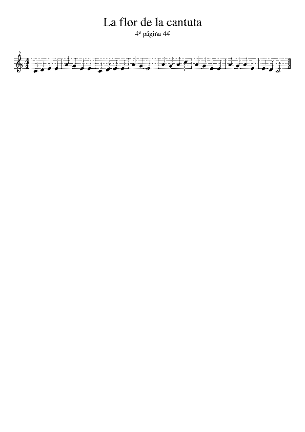 Partitura La Flor de la Cantuta