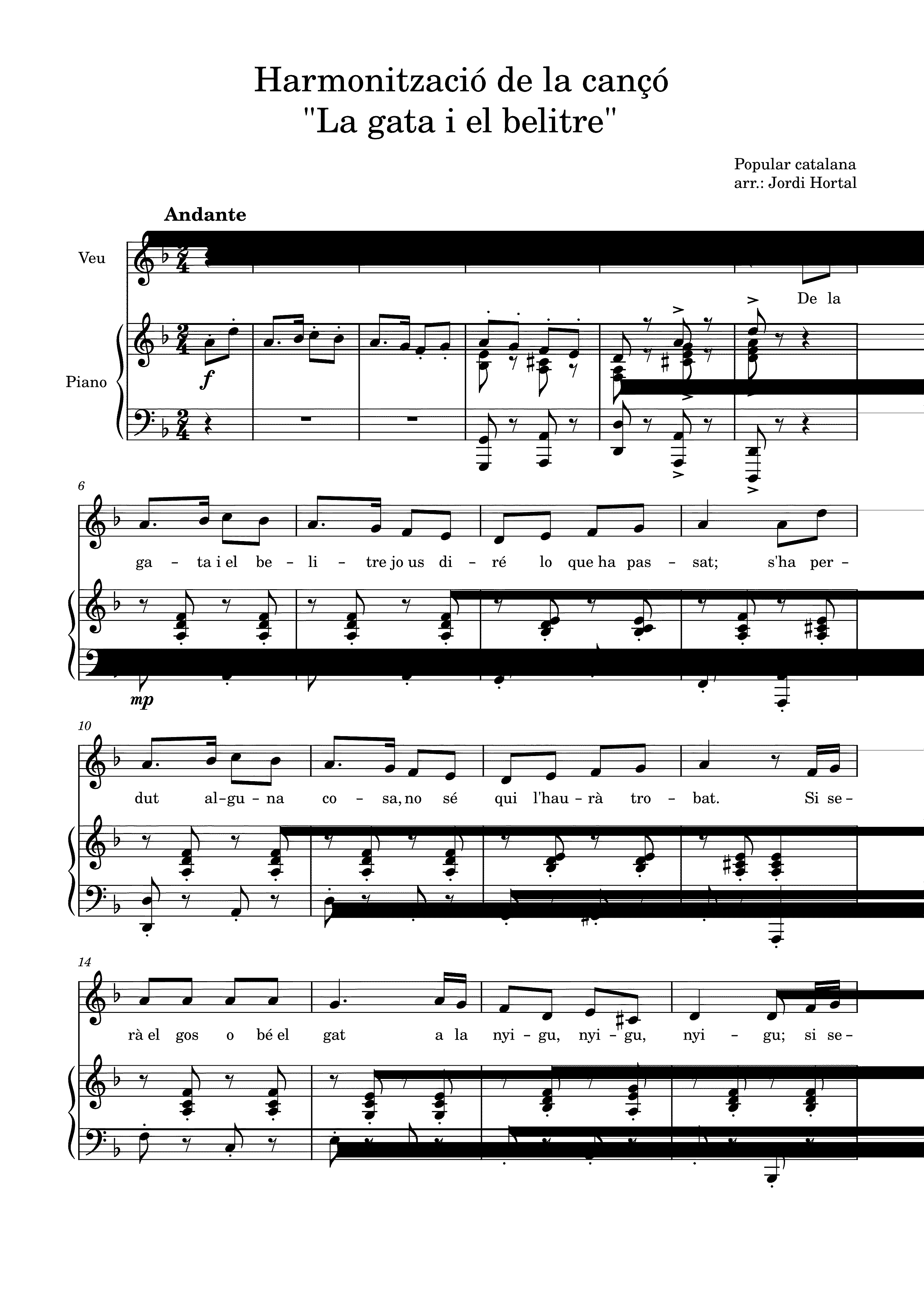 Partitura La Gata I El Belitre
