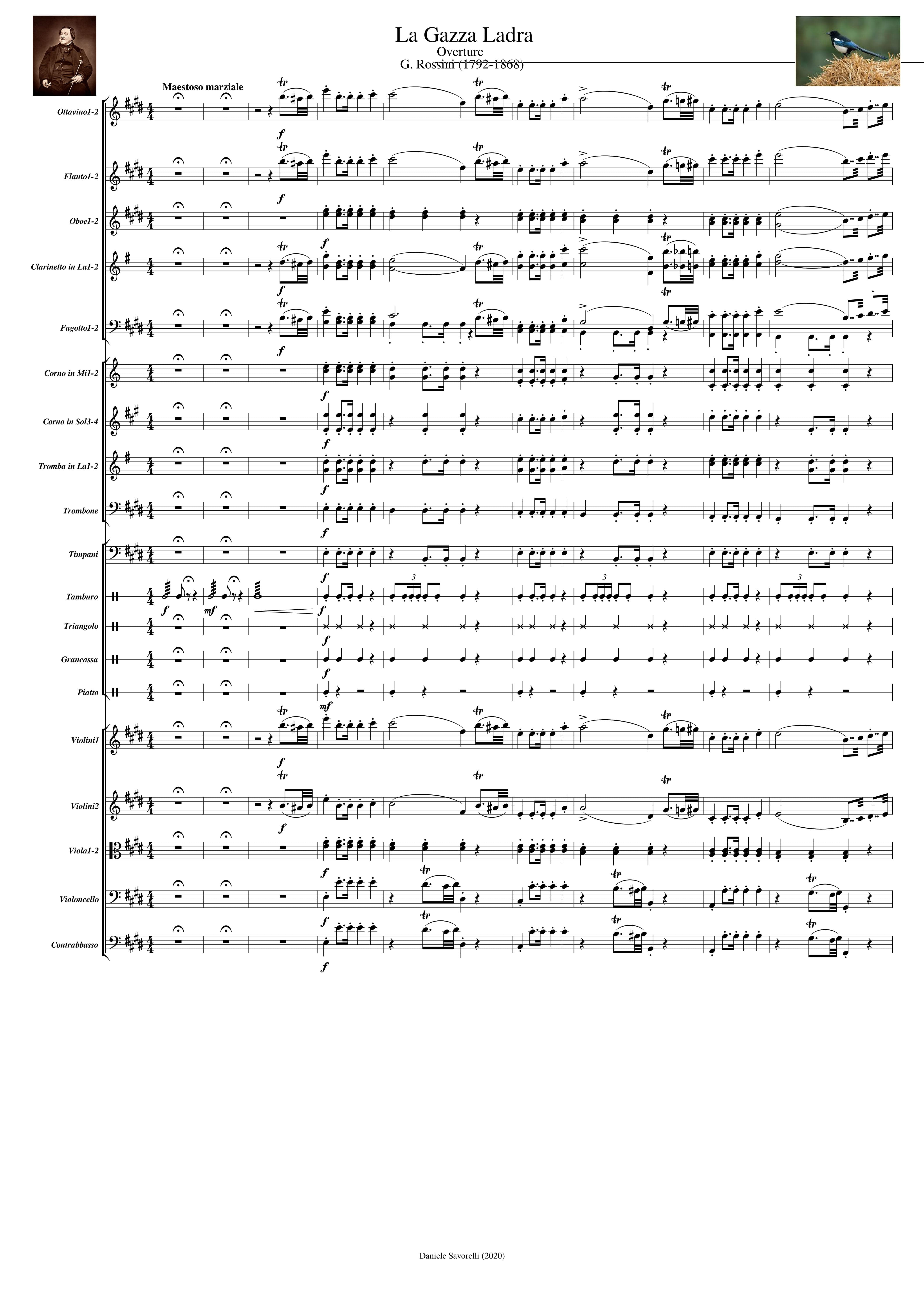 Partitura La Gazza Ladra
