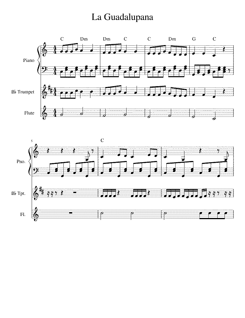 Partitura La Guadalupana