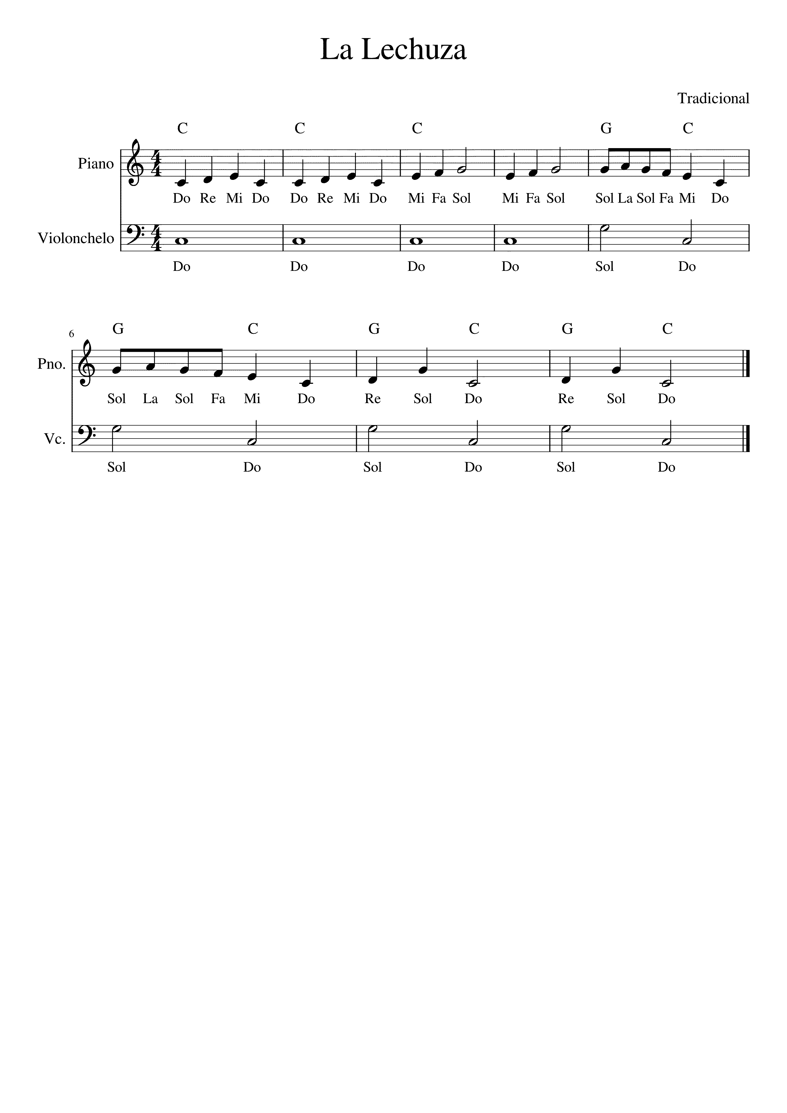 Partitura La Lechuza