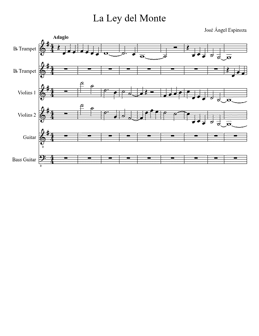 Partitura La Ley del Monte
