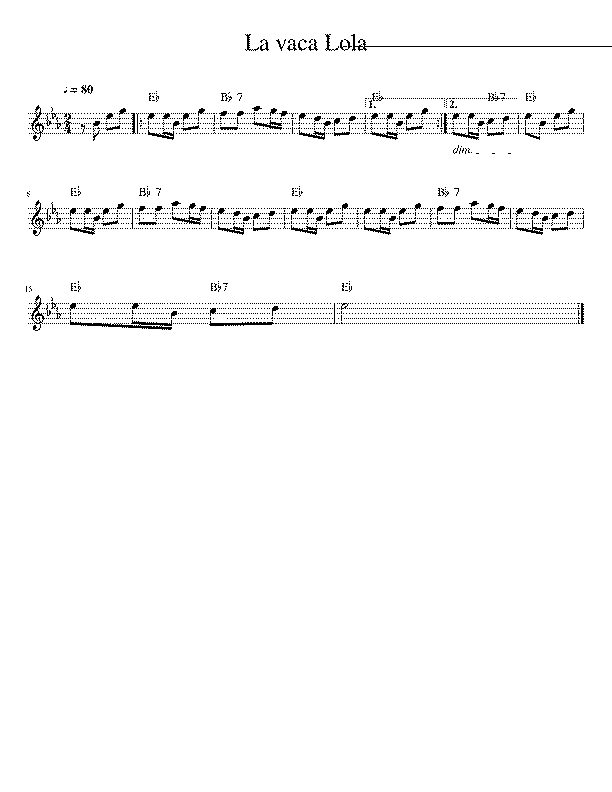 Partitura La Lola