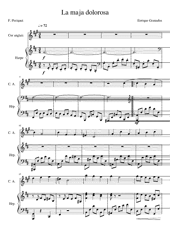 Partitura La Maja Dolorosa Granados