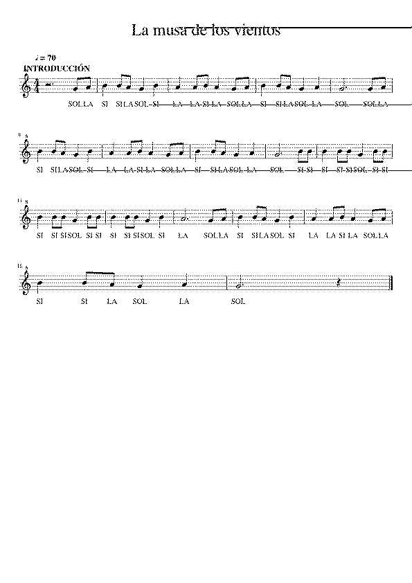 Partitura La Musa de Los Vientos