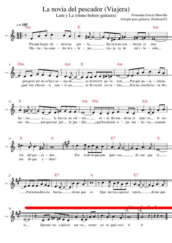 Partitura La Perla