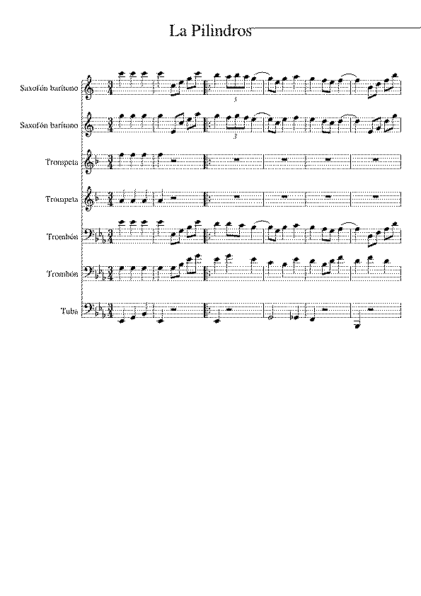 Partitura La Pilindros