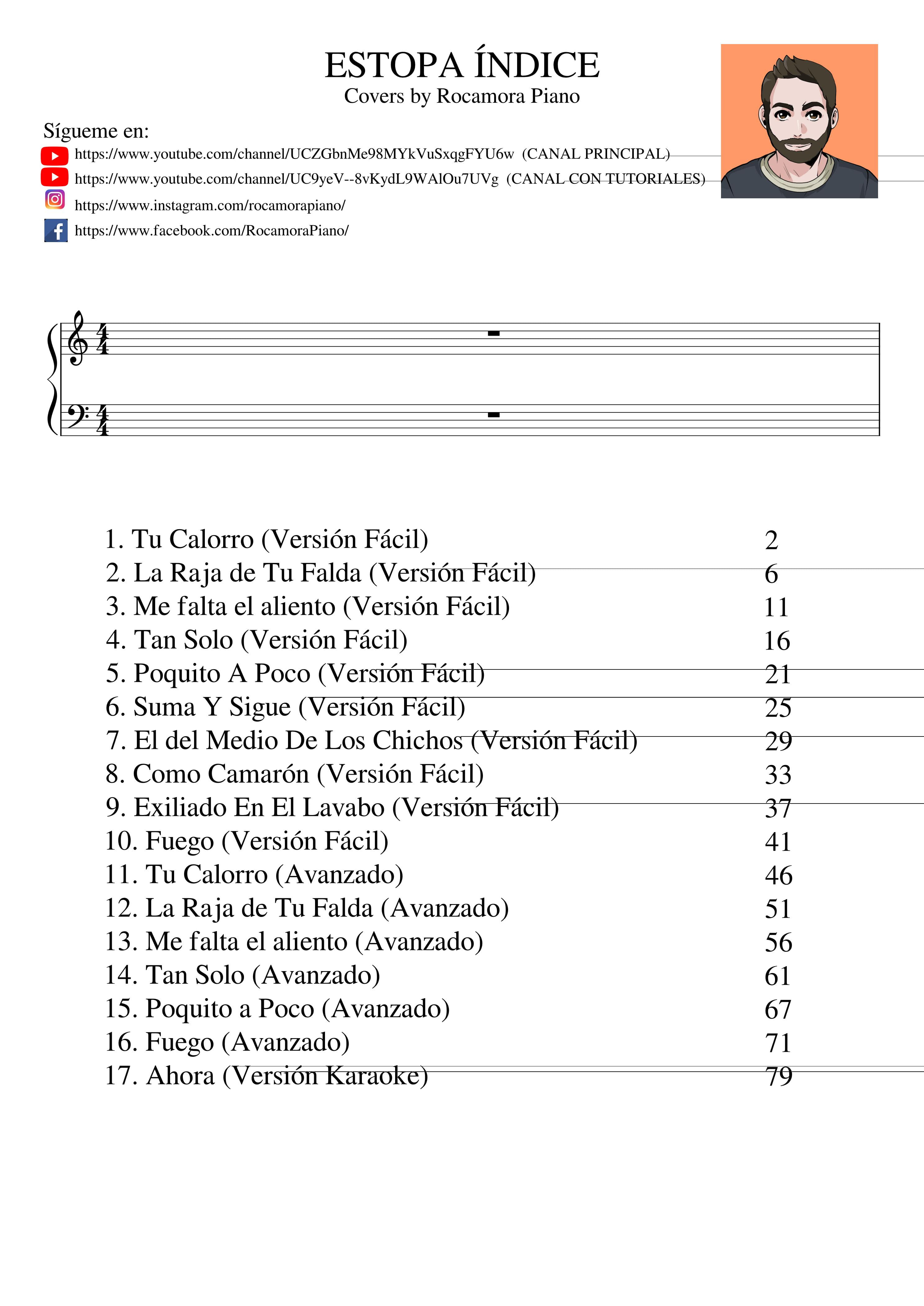 Partitura La Raja de Tu Falda
