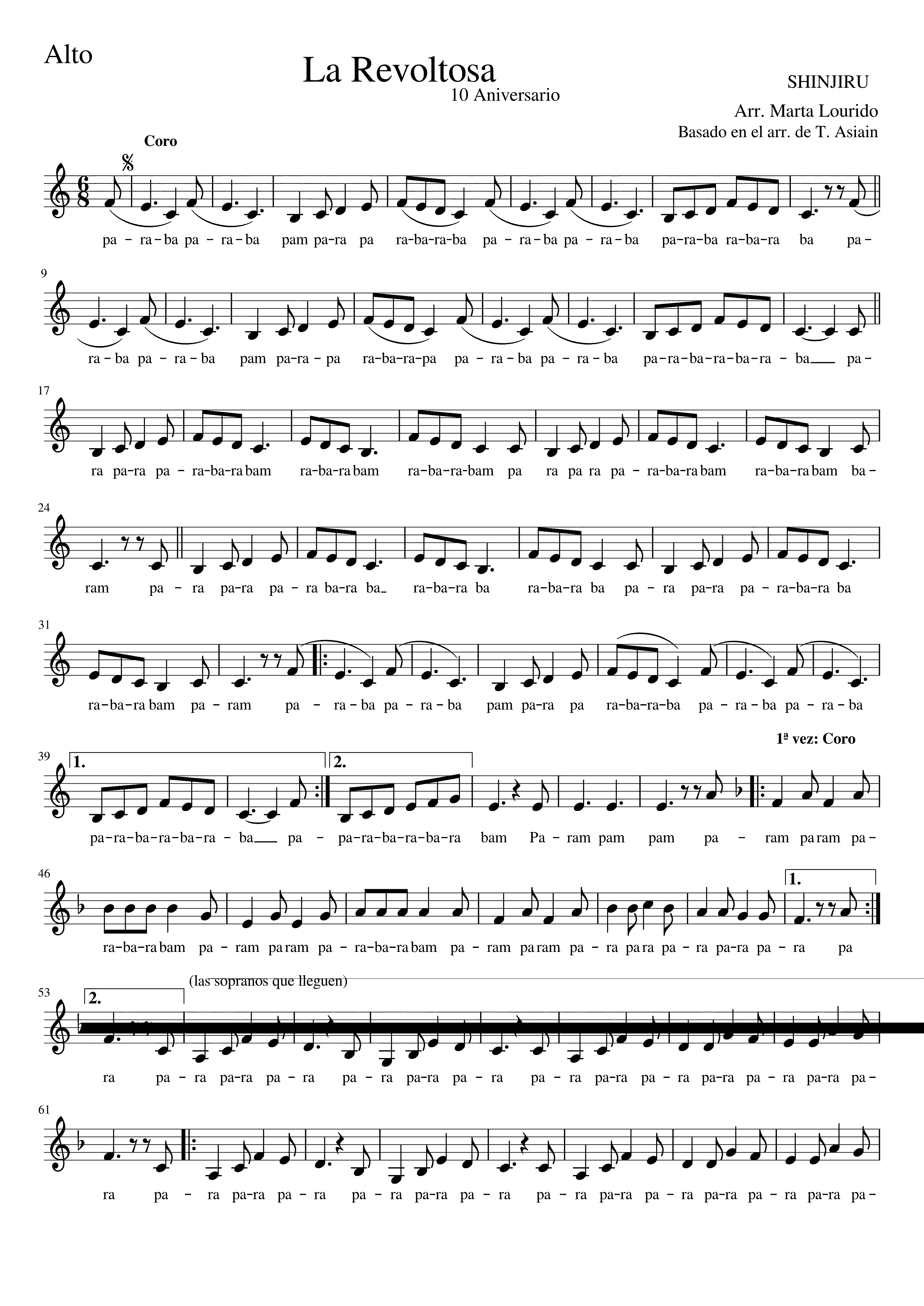 Partitura La Revoltosa