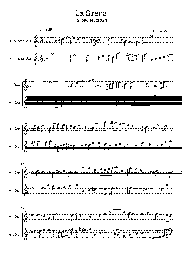 Partitura La Sirena