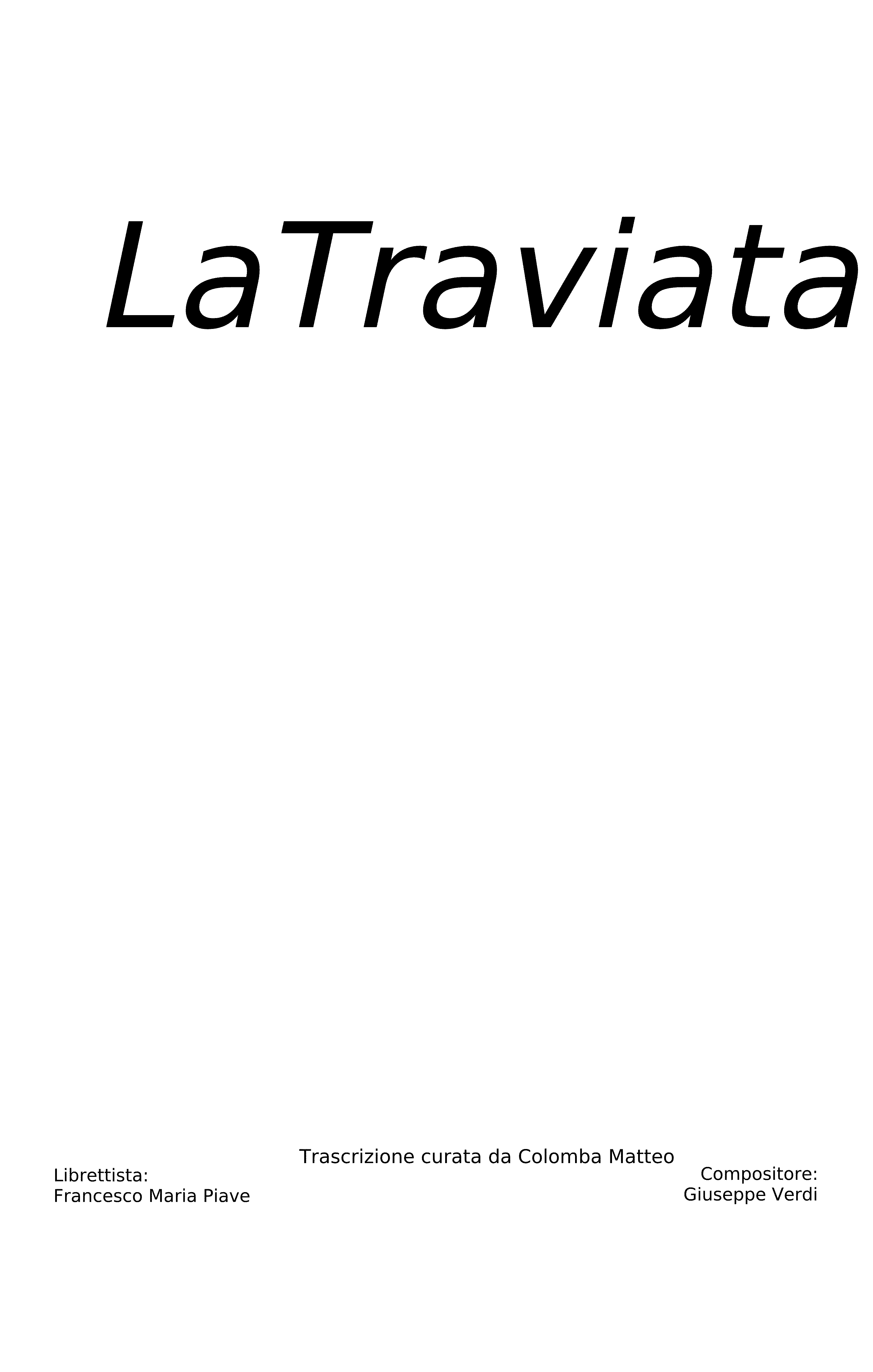 Partitura La Traviata Preludio