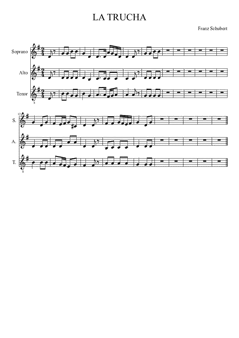 Partitura La Trucha