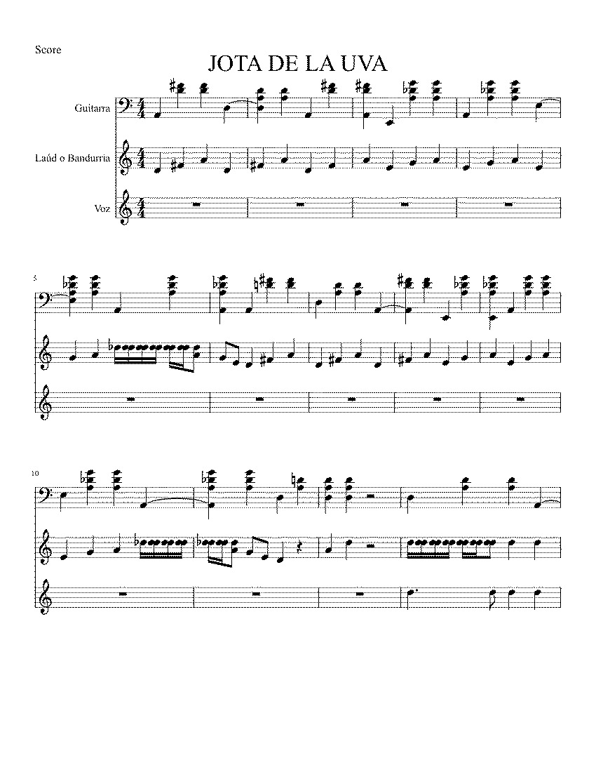 Partitura La Uva
