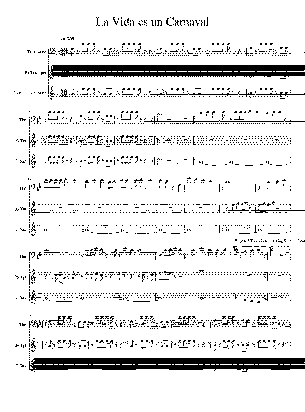 Partitura La Vida Es Un Carnaval