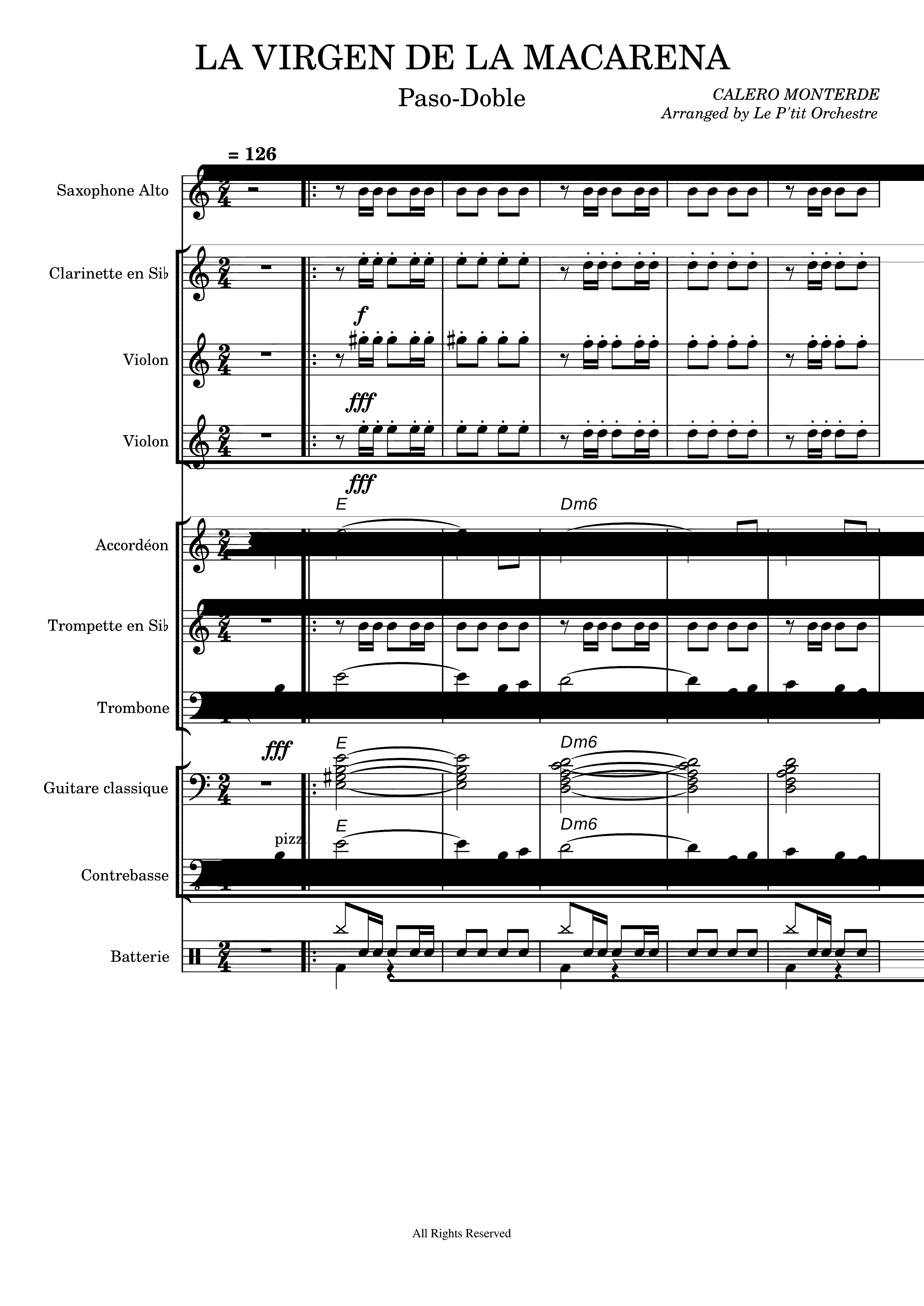 Partitura La Virgen de la Macarena Trumpet
