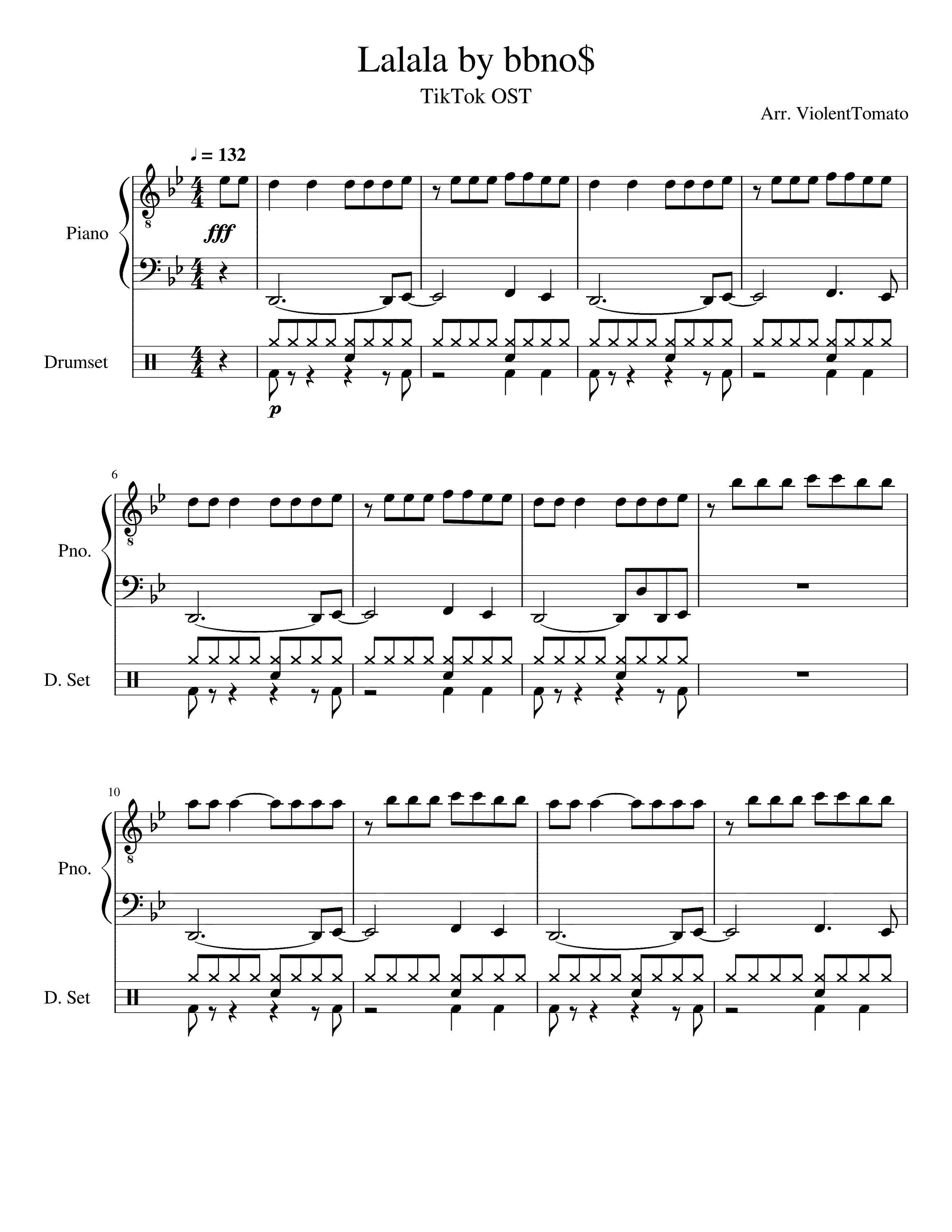 Partitura Lalala