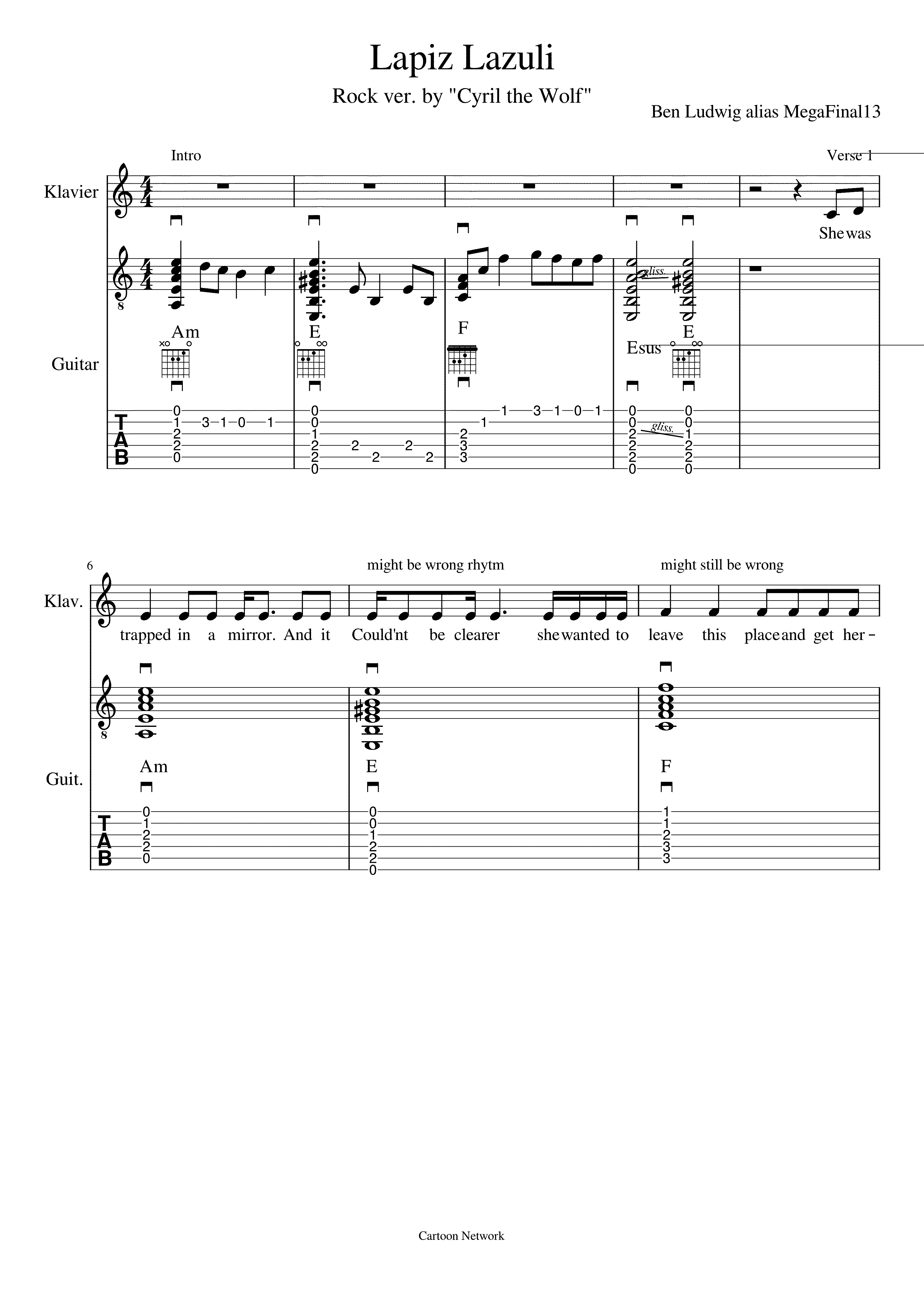 Partitura Lapiz