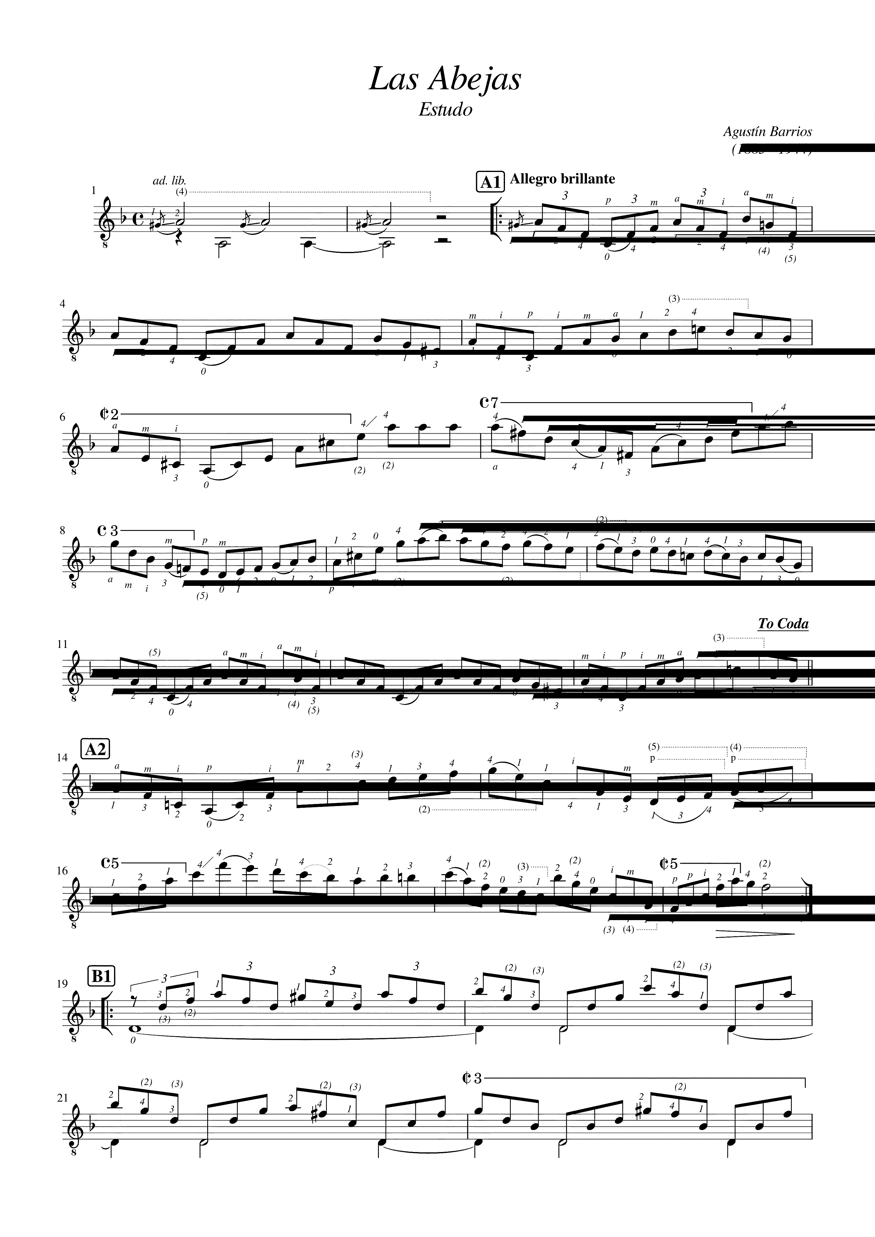Partitura Las Abejas