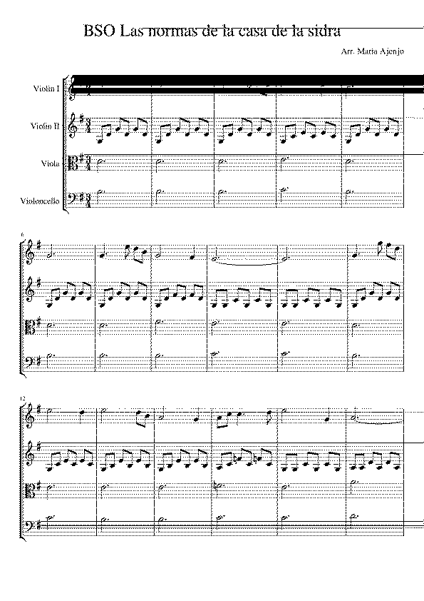 Partitura Las Normas de la Casa de la Sidra
