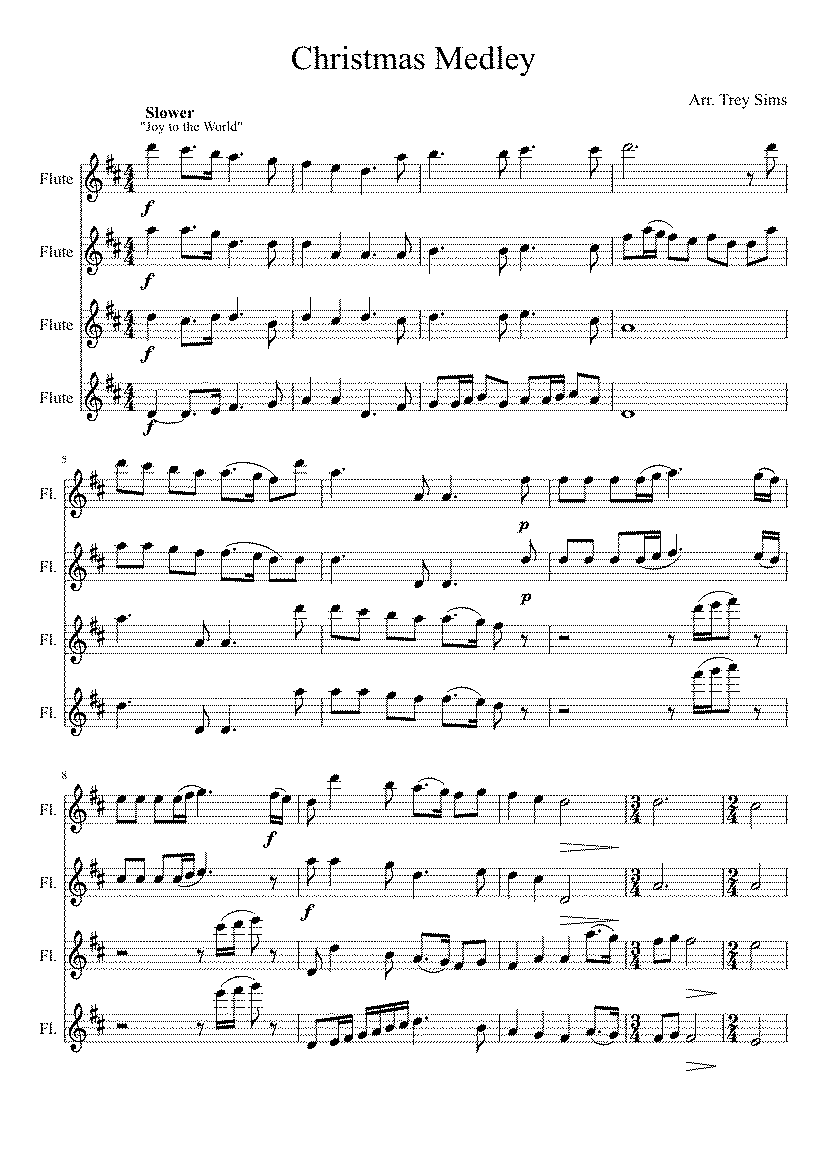 Partitura Leroy Anderson