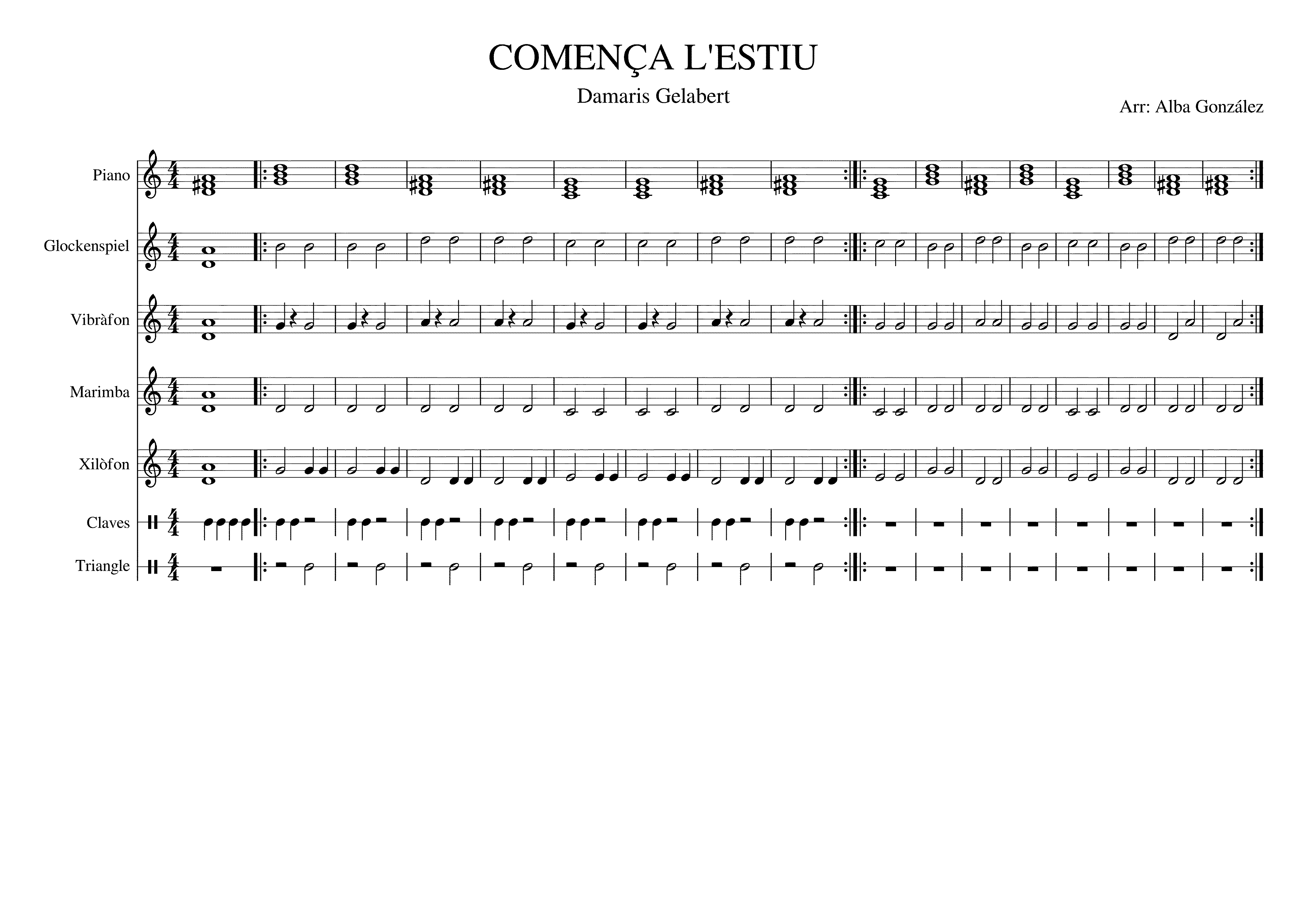 Partitura L'estiu