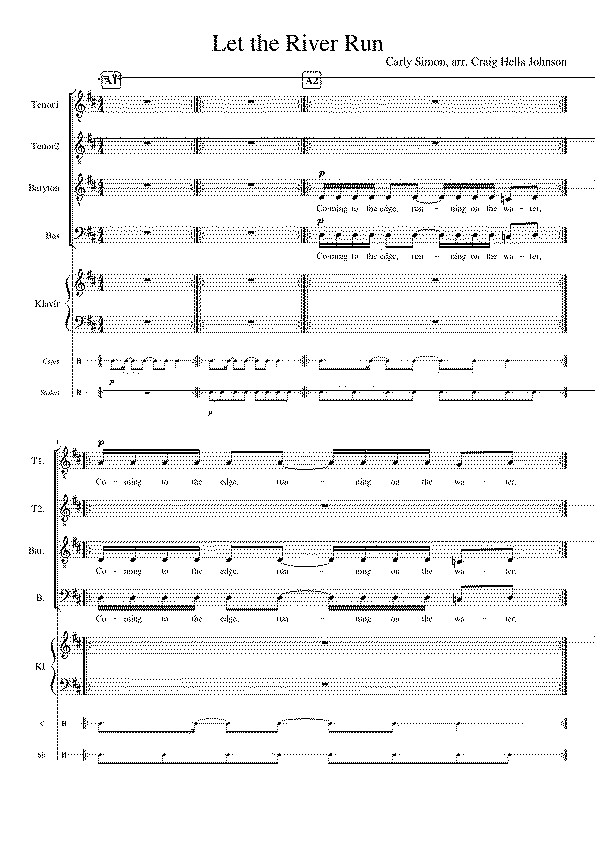 Partitura Let The River Run