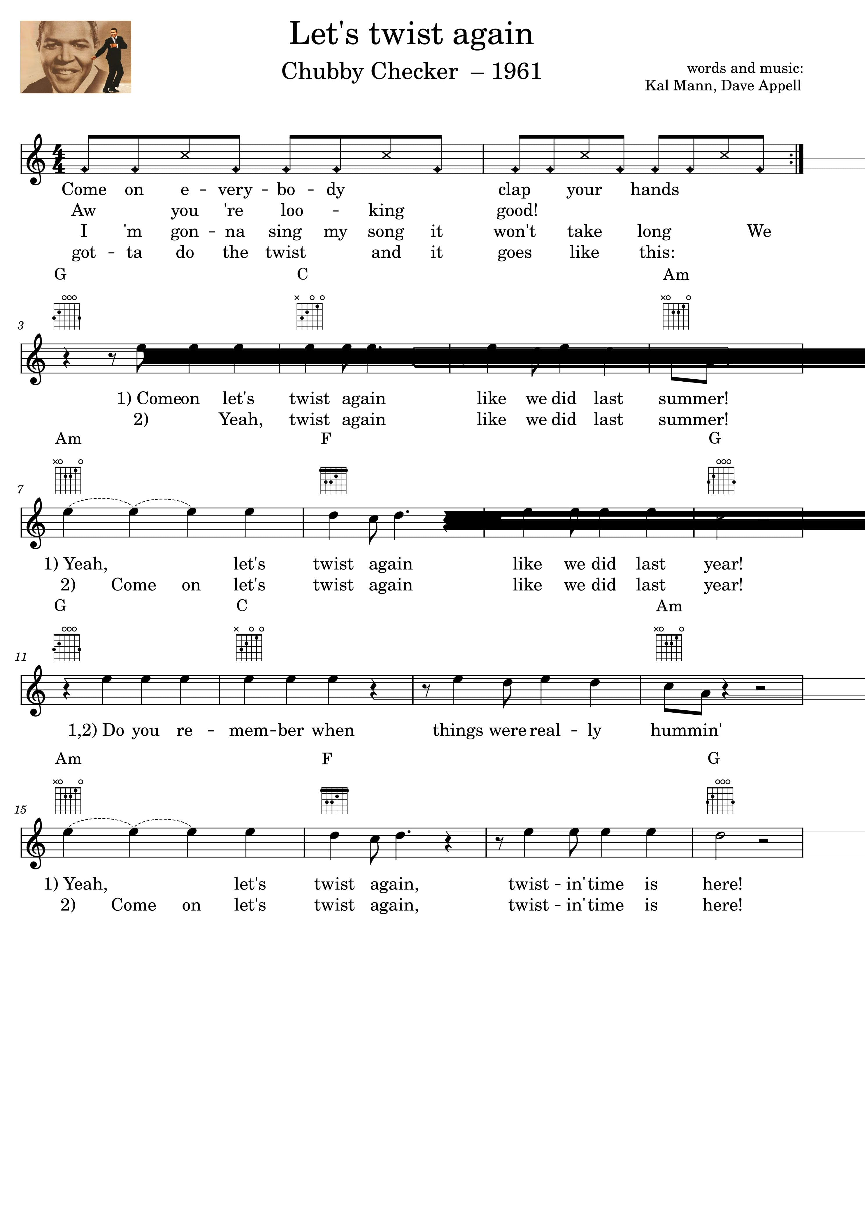 Partitura Let's Twist Again