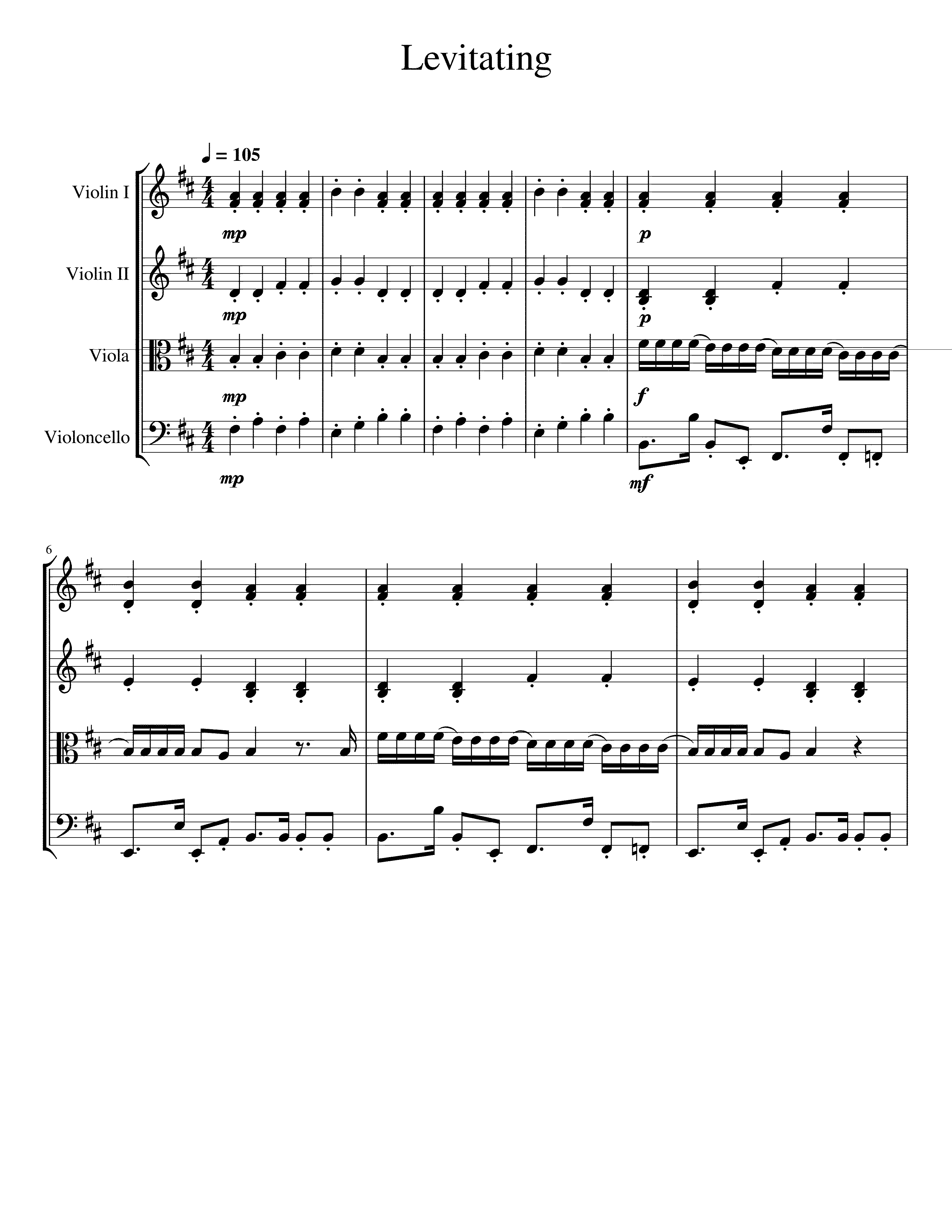 Partitura Levitating