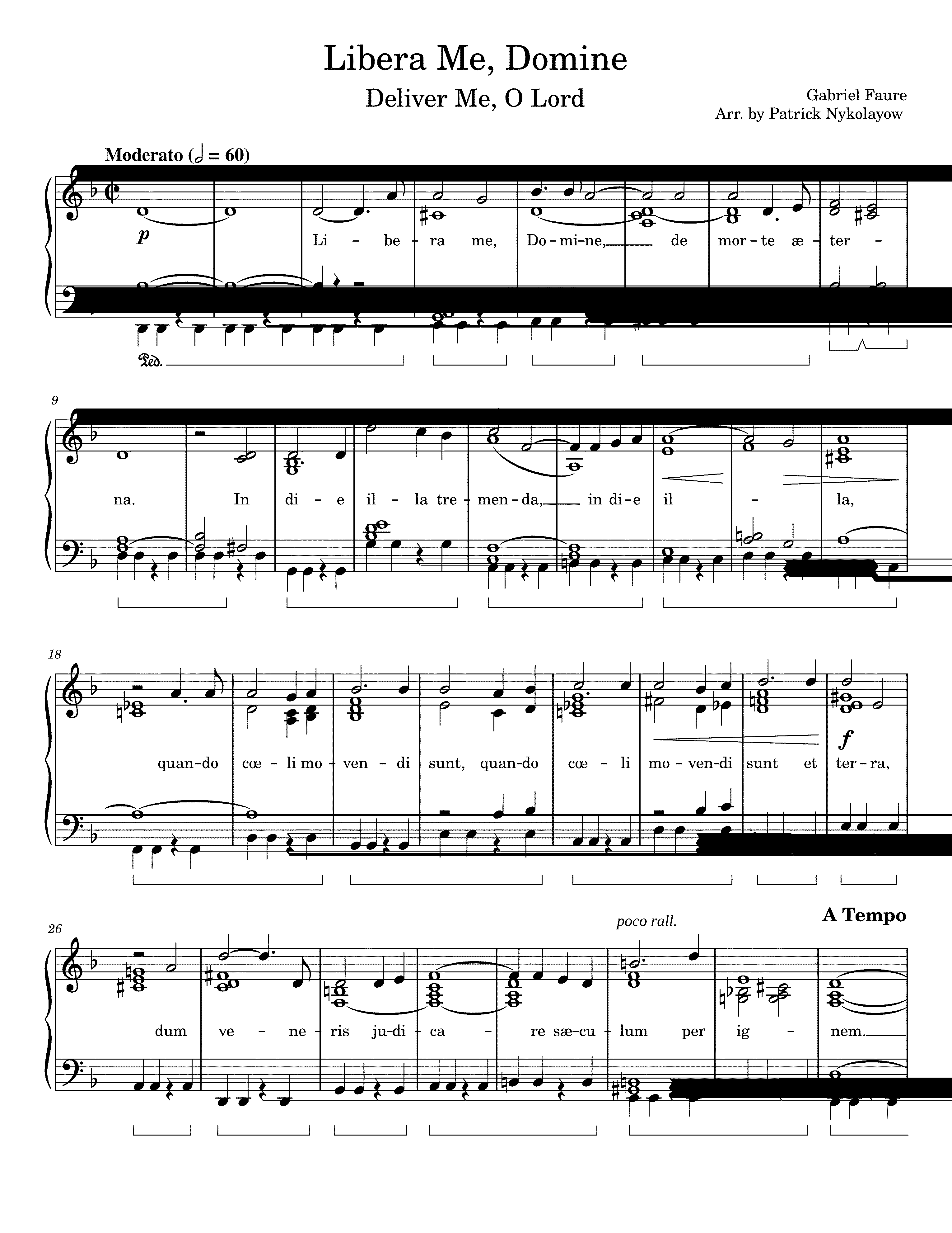 Partitura Libera Me Domine