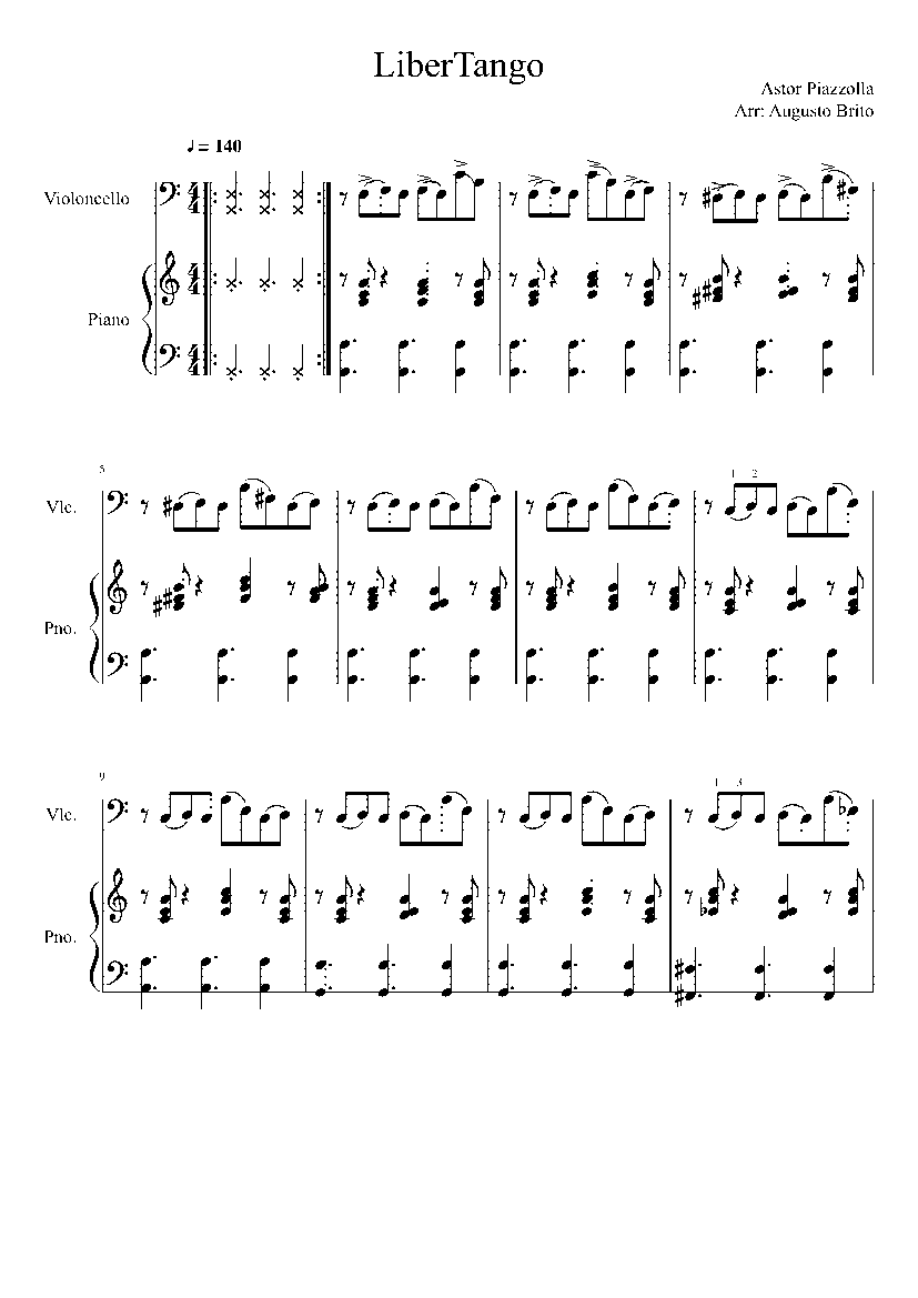 Partitura Libertango Duo