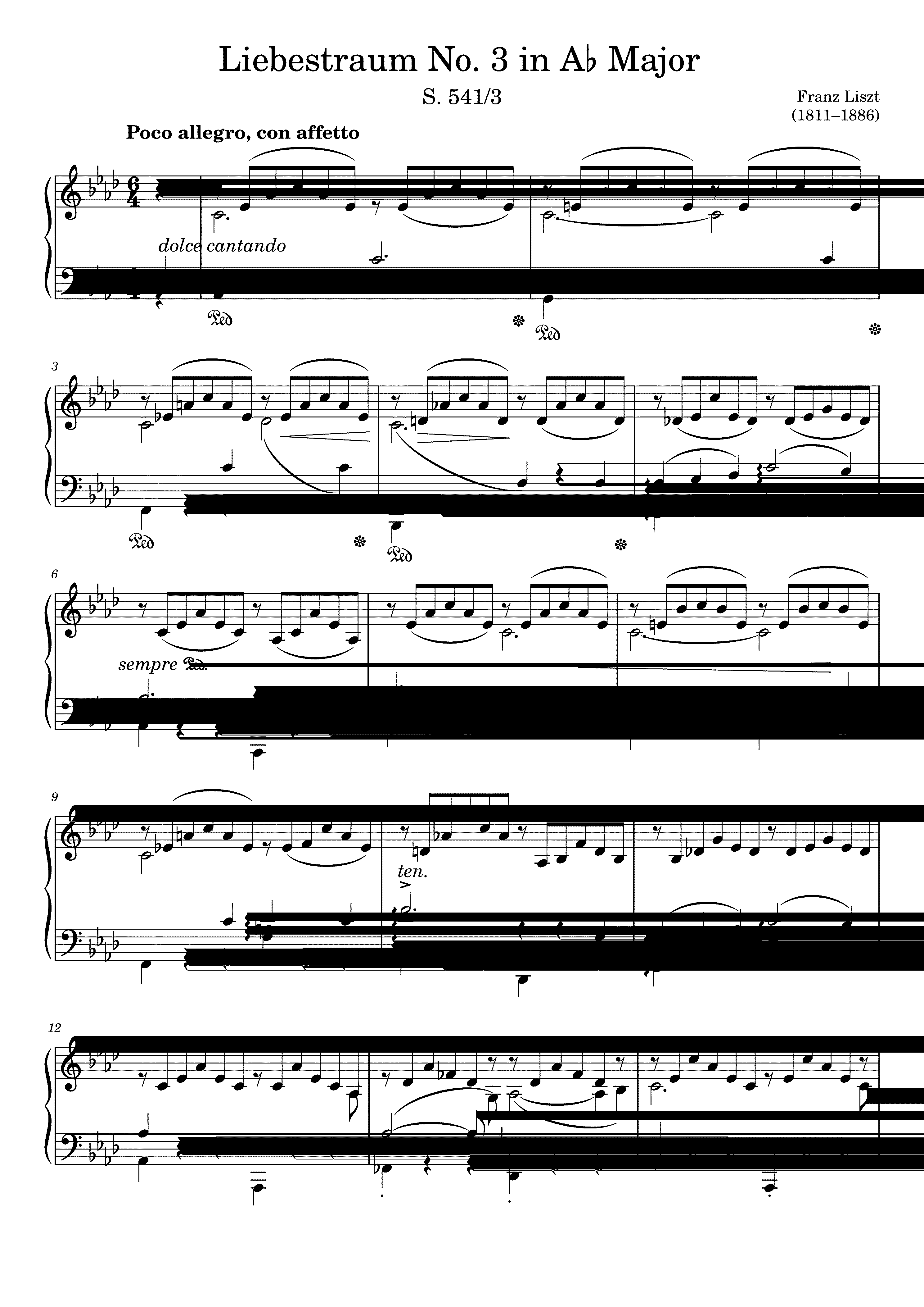 Partitura Liebestraum