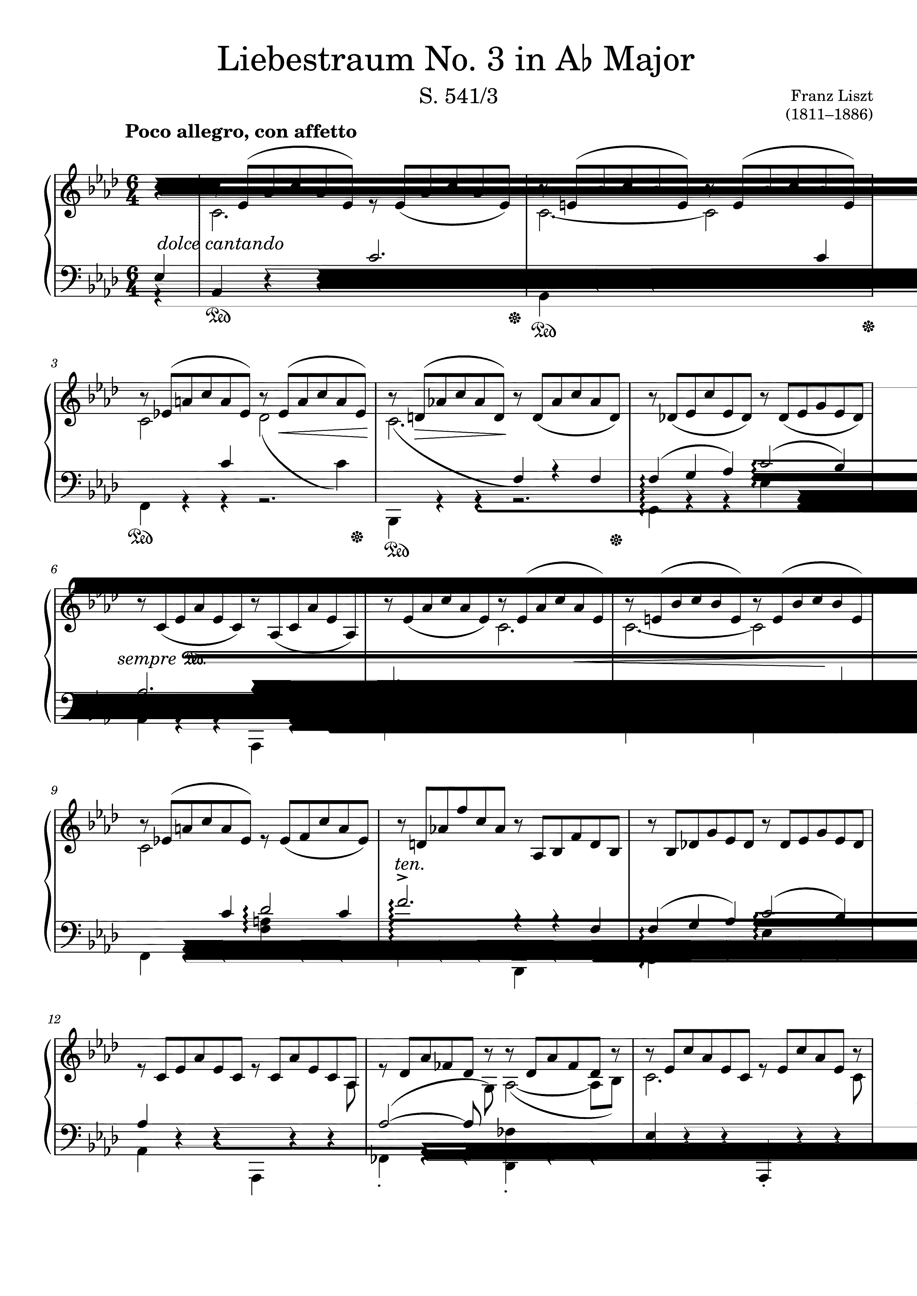 Partitura Liebestraum Liszt