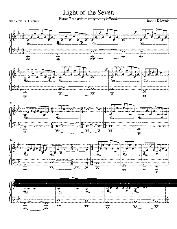 Partitura Light of Seven