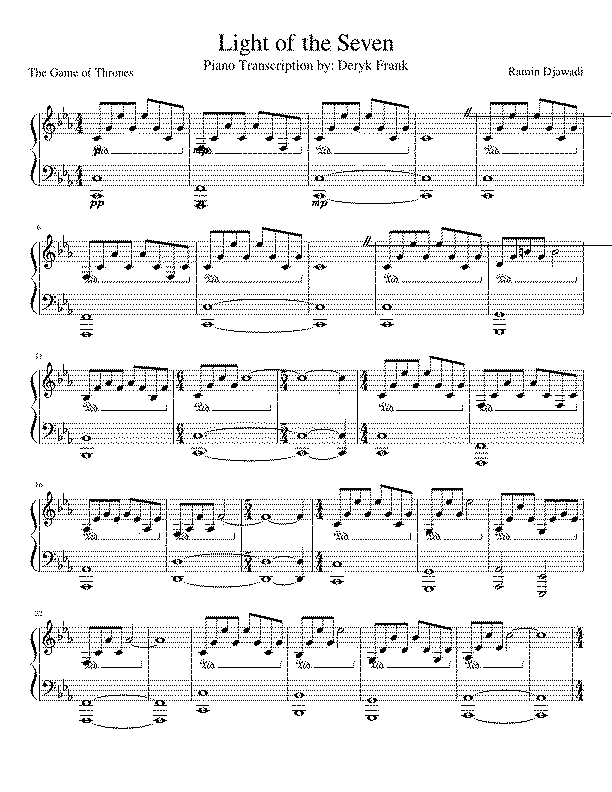 Partitura Light of The Seven