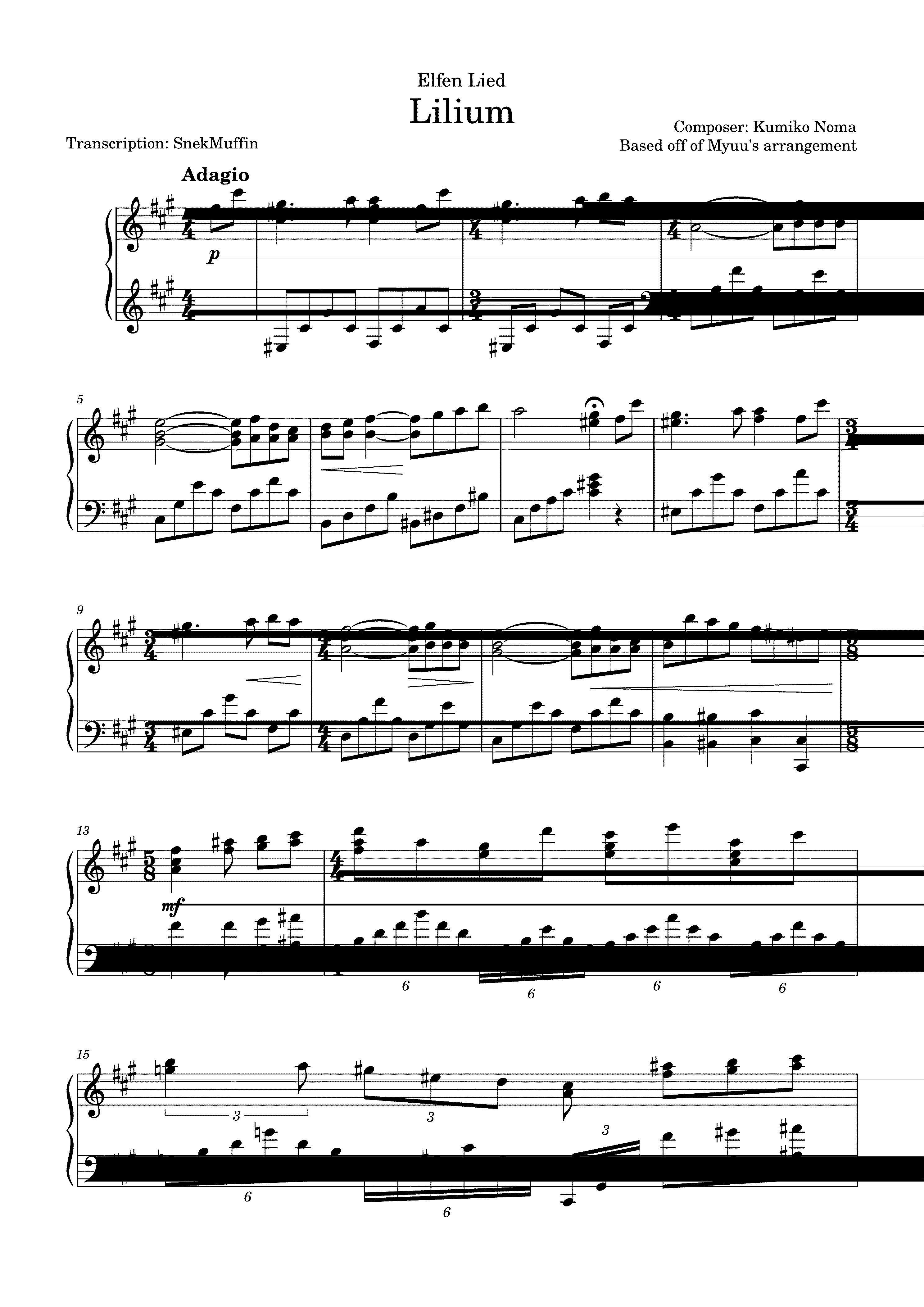 Partitura Lilium