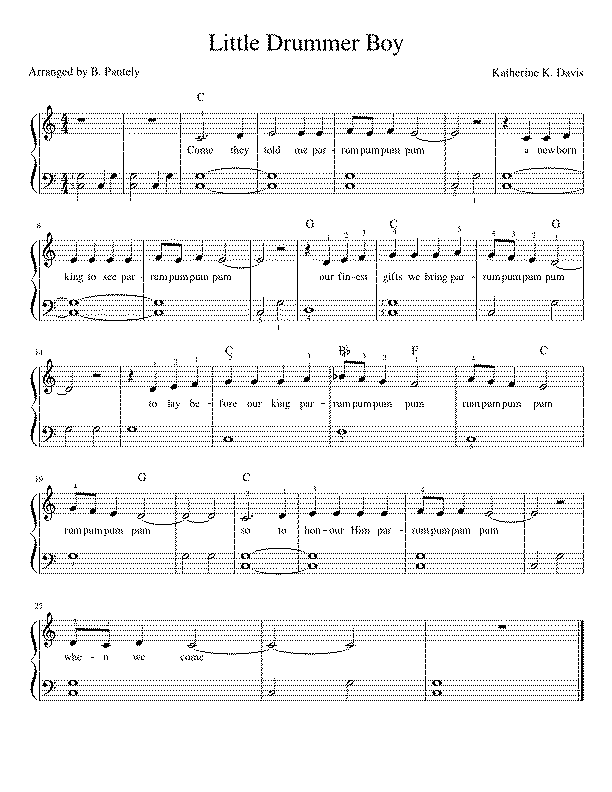 Partitura Little Drummer Boy