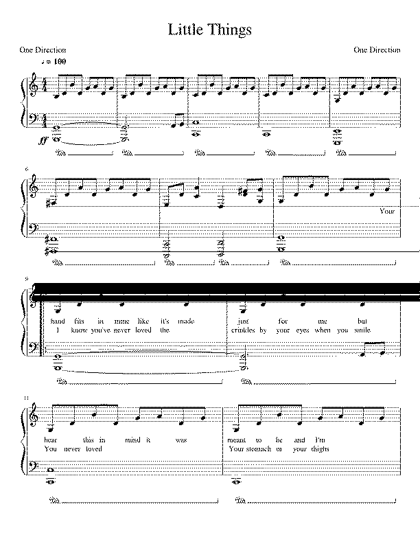 Partitura Little Things