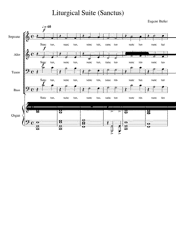 Partitura Liturgical Suite Eugene Butler