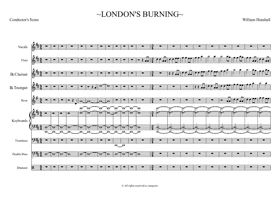 Partitura London's Burning