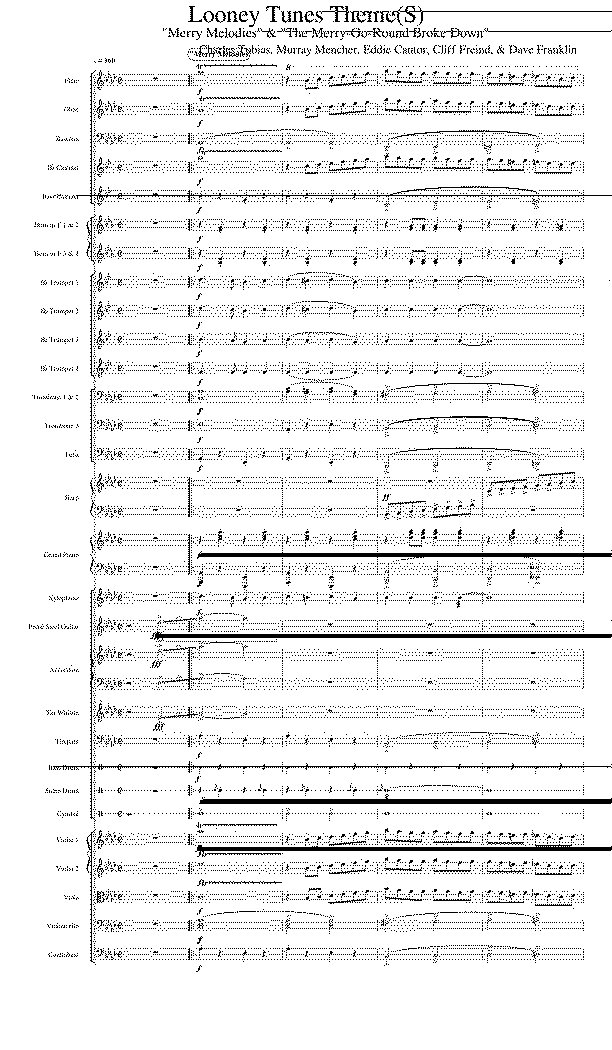 Partitura Looney Tunes